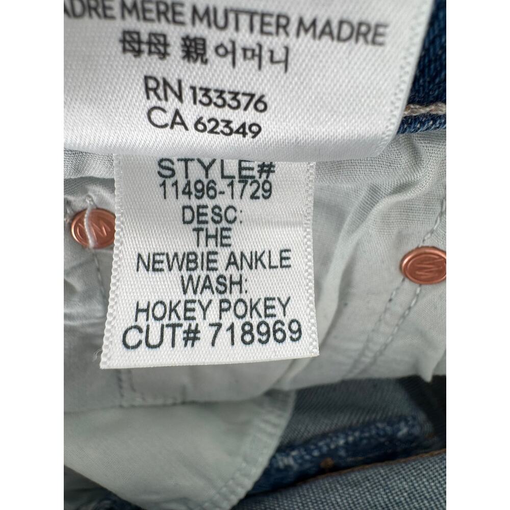 Mother Jeans The Newbie Ankle Mid Rise Straight Denim Hokey Pokey 26 - Picture 10 of 10